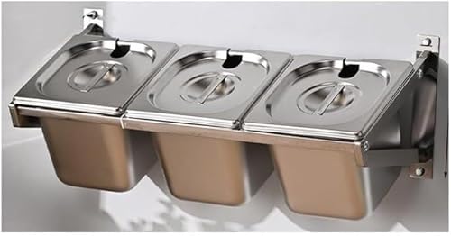 PP-Vic Pizzabelagstation, Wandmontierter Pizzabelagbehälter, Lebensmittelbehälter Aus Edelstahl Mit Deckel Für Soße, Salat, Marmelade, Obstbeläge, Geeignet Für Die Speisekammer,52.2x22x18cm PP-Vic Pizzabelagstation, Wandmontierter Pizzabelagbehälter, Lebensmittelbehälter Aus Edelstahl Mit Deckel Für Soße, Salat, Marmelade, Obstbeläge, Geeignet Für Die Speisekammer,52.2x22x18cm von PP-Vic