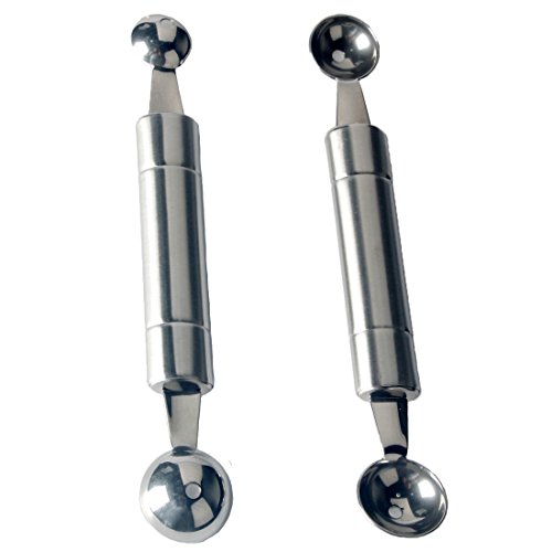 Larcele 2X Stainless Steel Double Head Melon Baller SGS-01 MEHRWEG von Larcele