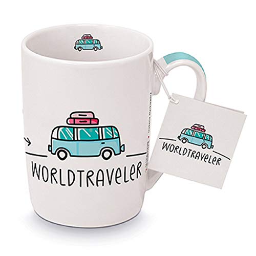 Kaffeebecher Worldtraveler Kaffeetasse Tassen Teetassen Henkelbecher Camping Campen Campingbus von PPD