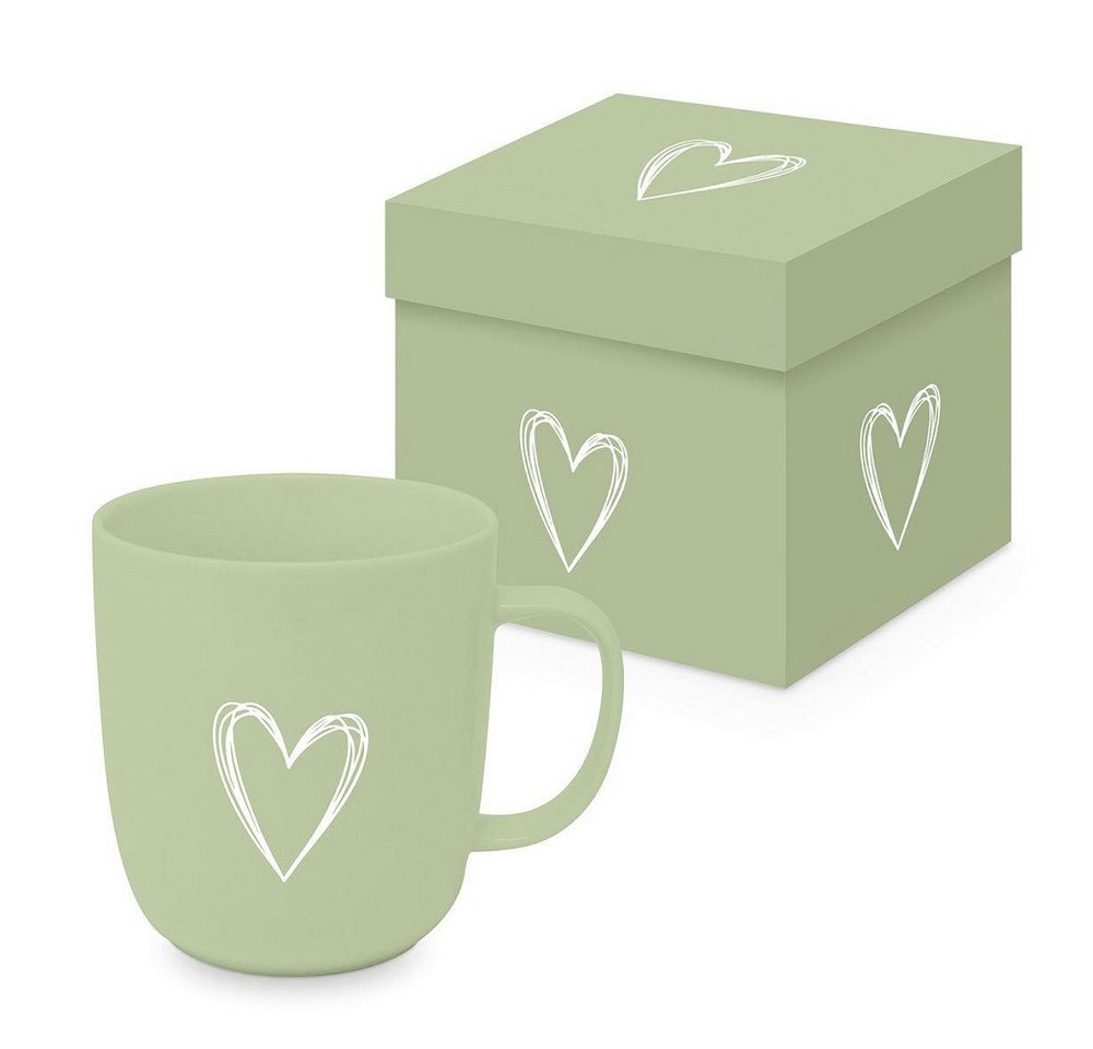 PPD Becher Herbst, Winter, Frühling, Sommer, Alltag Kollektion, Porzellan Tasse Herz, Pure Heart grün -Matte Henkelbecher, Trendbecher, Motiv : Blumen, Pflanzen, Tiere, Liebe, Sprüche, Geschenke PPD Becher Herbst, Winter, Frühling, Sommer, Alltag Kollektion, Porzellan Tasse Herz, Pure Heart grün -Matte Henkelbecher, Trendbecher, Motiv : Blumen, Pflanzen, Tiere, Liebe, Sprüche, Geschenke von PPD