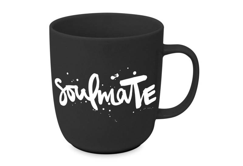 PPD Becher Porzellan-Becher mit Schriftzug Soulmate Schwarz Weiß von PPD