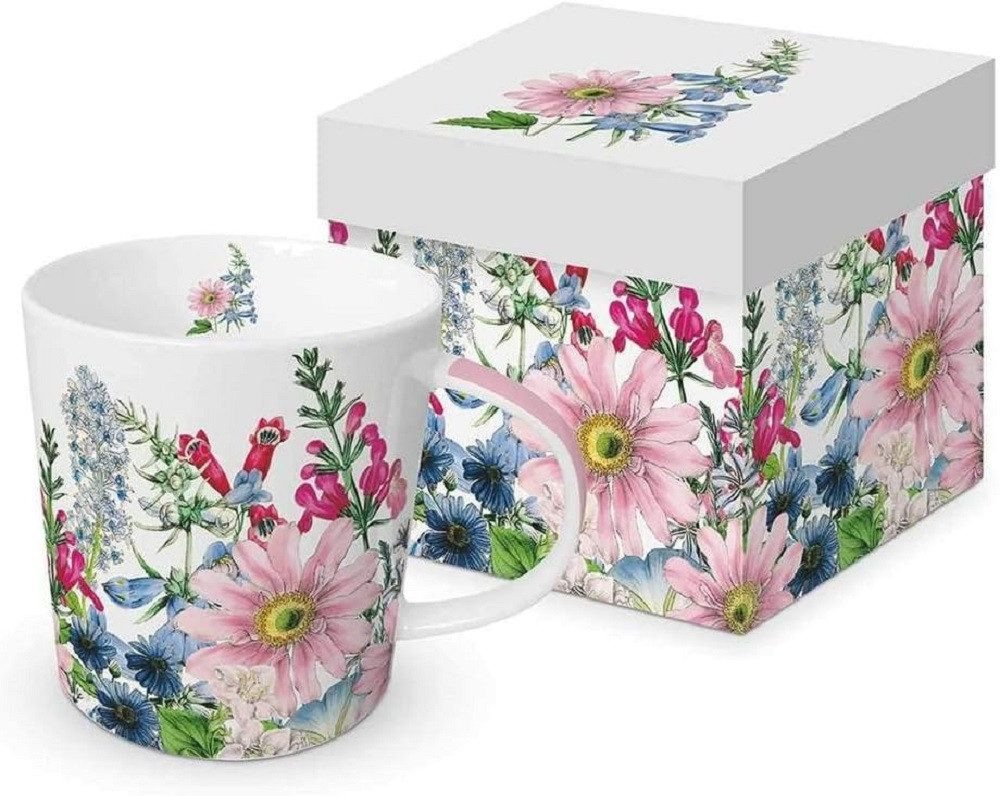 PPD Becher Porzellan Tasse - Becher mit Geschenkbox, Trend Mug Tee - Kaffee, Porzellan Kollektion Floriculture Sommer Blumen, Frühling Vogel - Tiere / Sommer Blumen von PPD