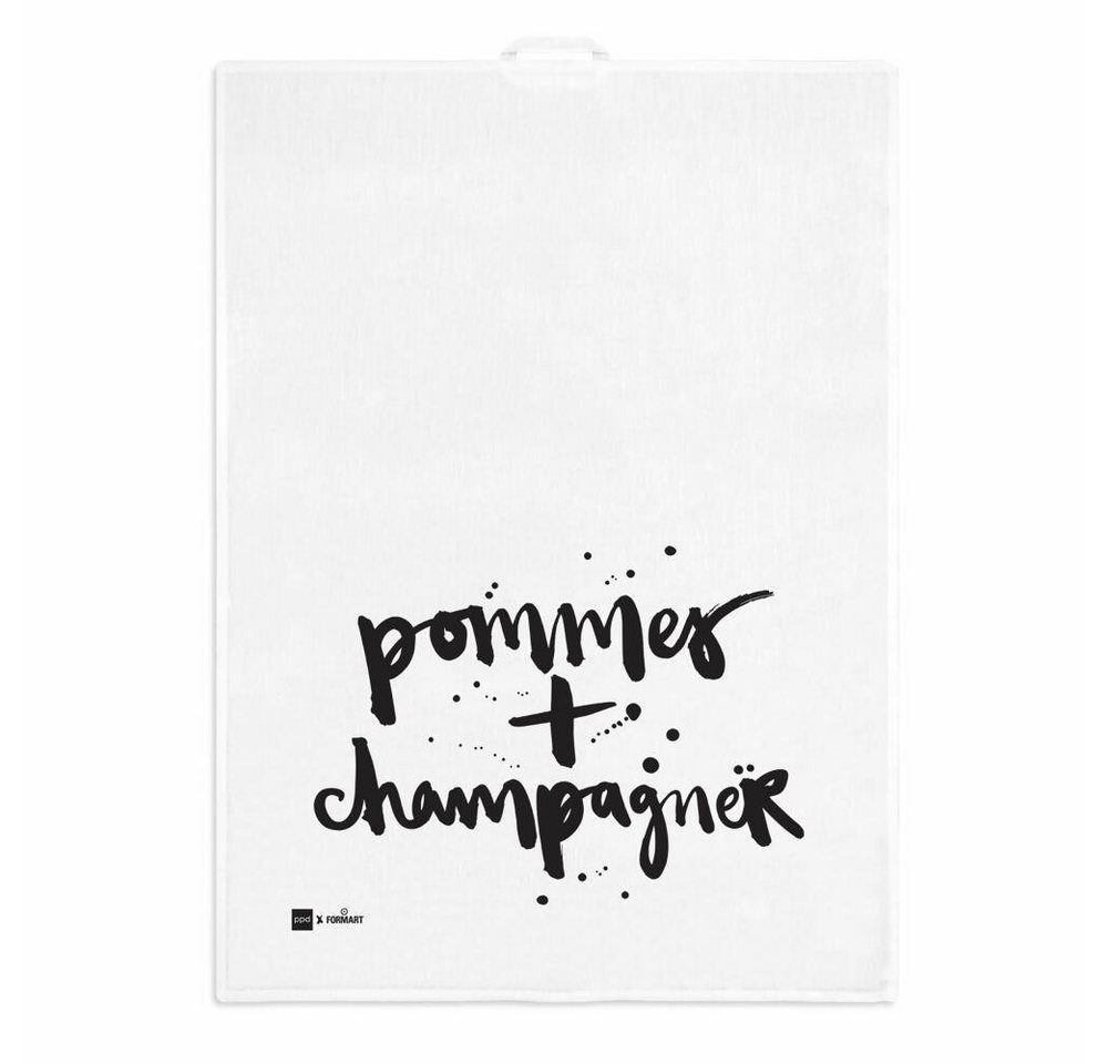 PPD Geschirrtuch Pommes + Champagner 70 x 50 cm von PPD