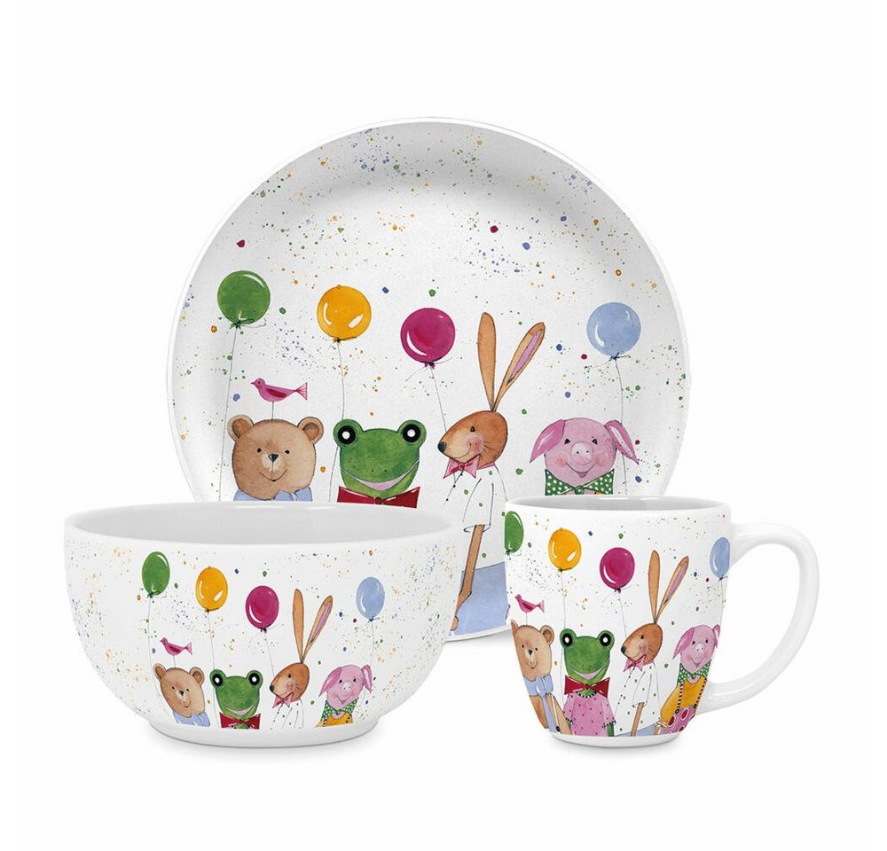 PPD Kindergeschirr-Set Kid Party Kids Set (3-tlg), New Bone China von PPD