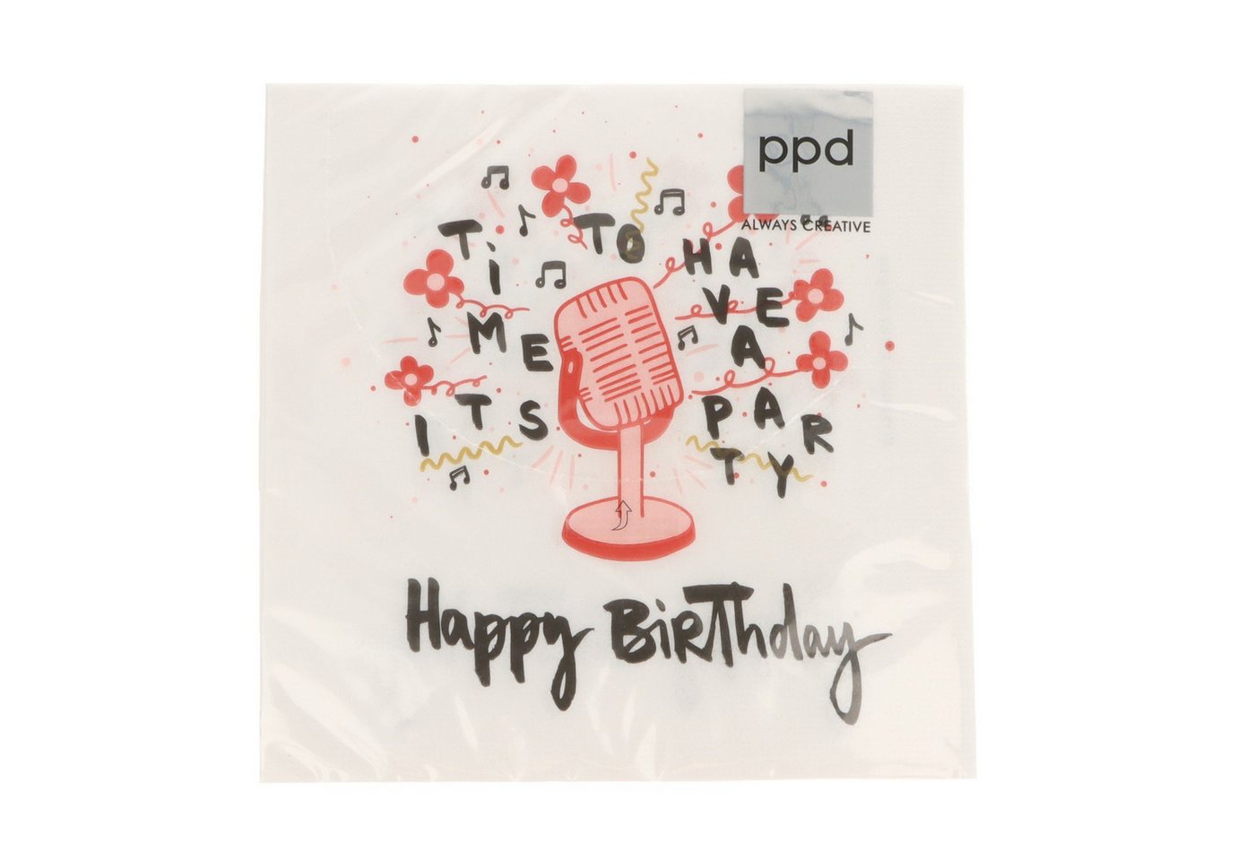 PPD Papierserviette, Happy Birthday" It´s time to have a party, 20 Stück" von PPD