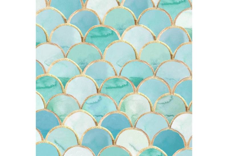 PPD Papierserviette 20 Servietten Art Deco turquiose 33x33cm, (20 St) von PPD