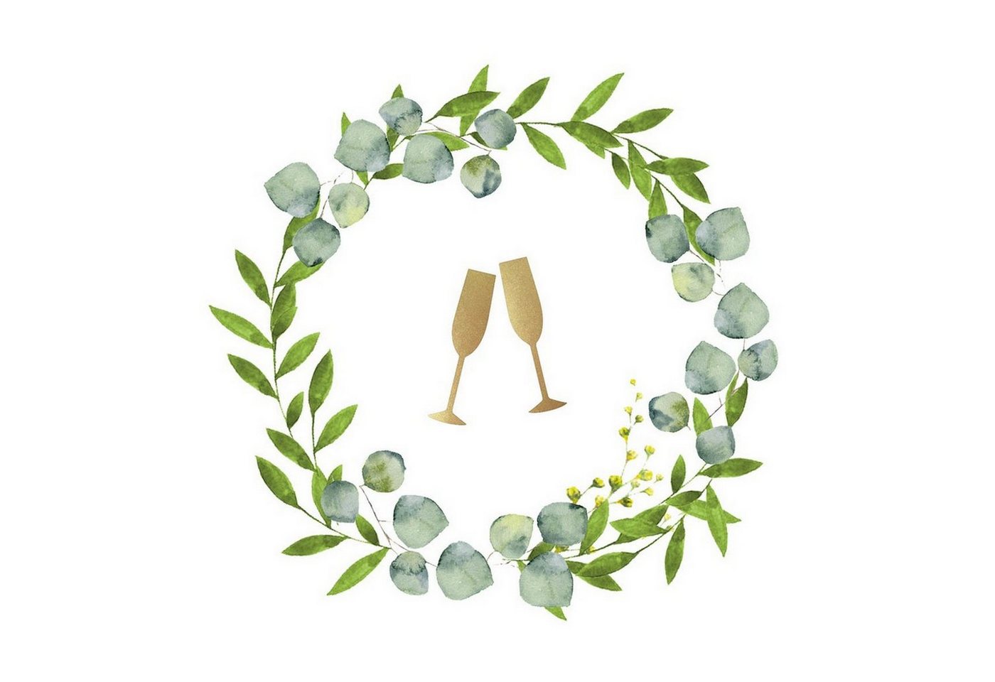 PPD Papierserviette 20 Servietten Champagne 33x33cm, (20 St) von PPD