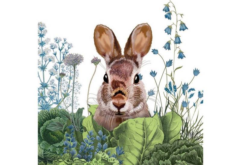 PPD Papierserviette 20 Servietten Chou Chou Bunny 33x33cm, (20 St) von PPD