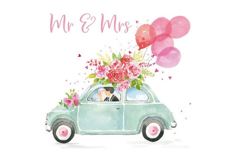 PPD Papierserviette 20 Servietten Congratulation 33x33cm, (20 St) von PPD