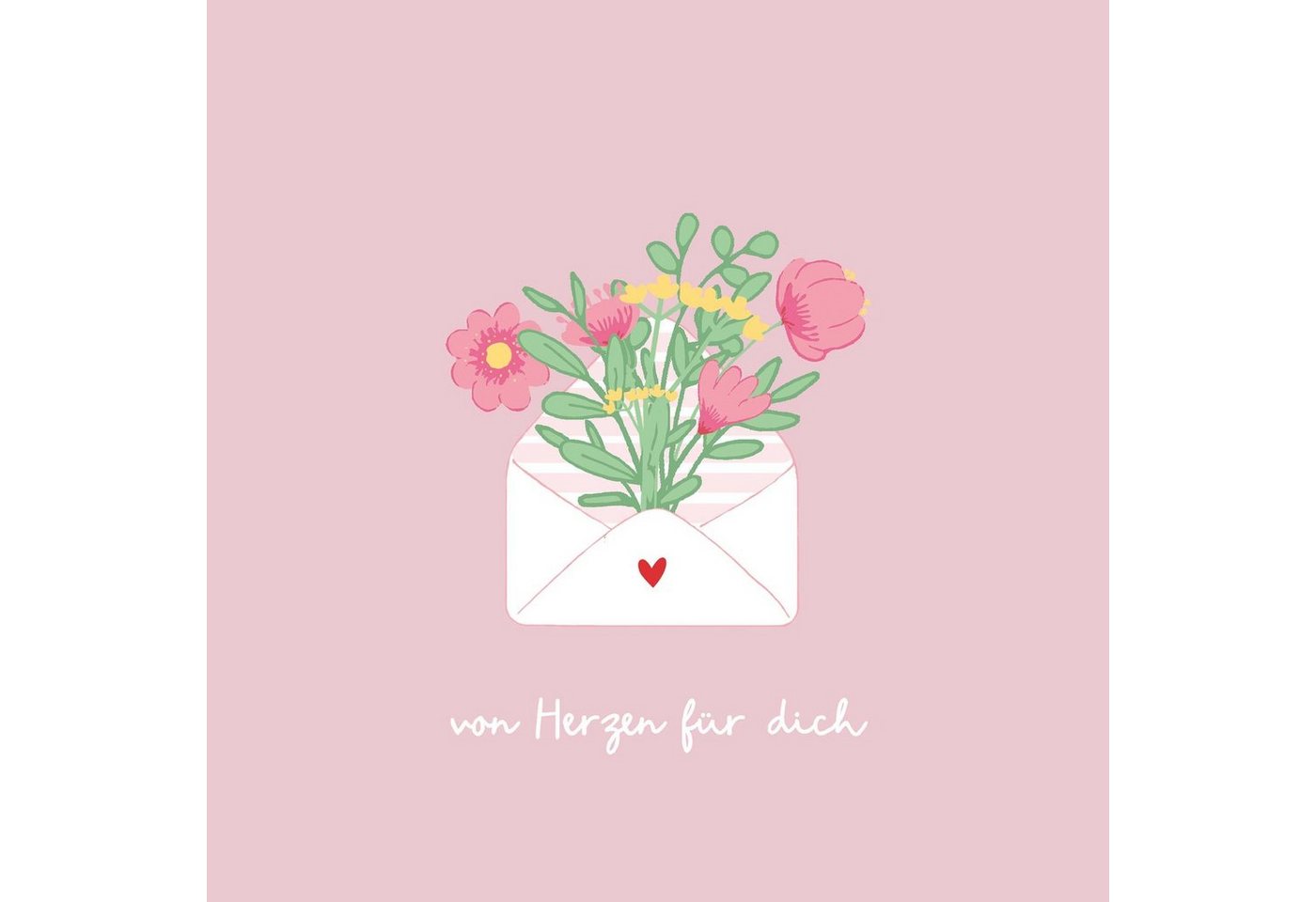 PPD Papierserviette 20 Servietten Herzen für Dich 33x33cm, (20 St) von PPD