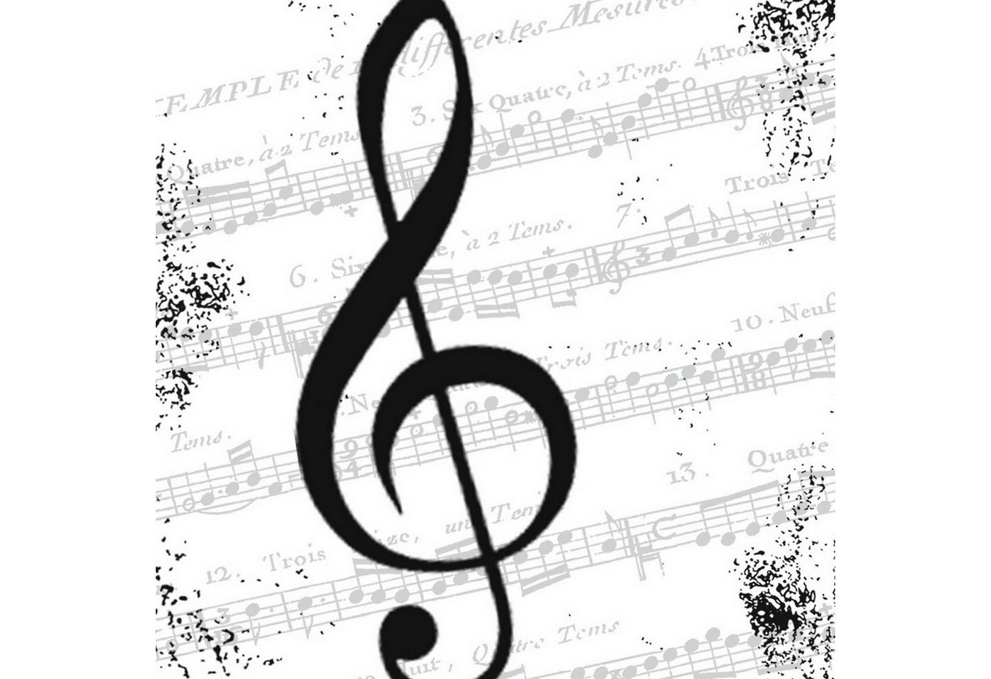 PPD Papierserviette 20 Servietten I love Music 33x33cm, (20 St) von PPD