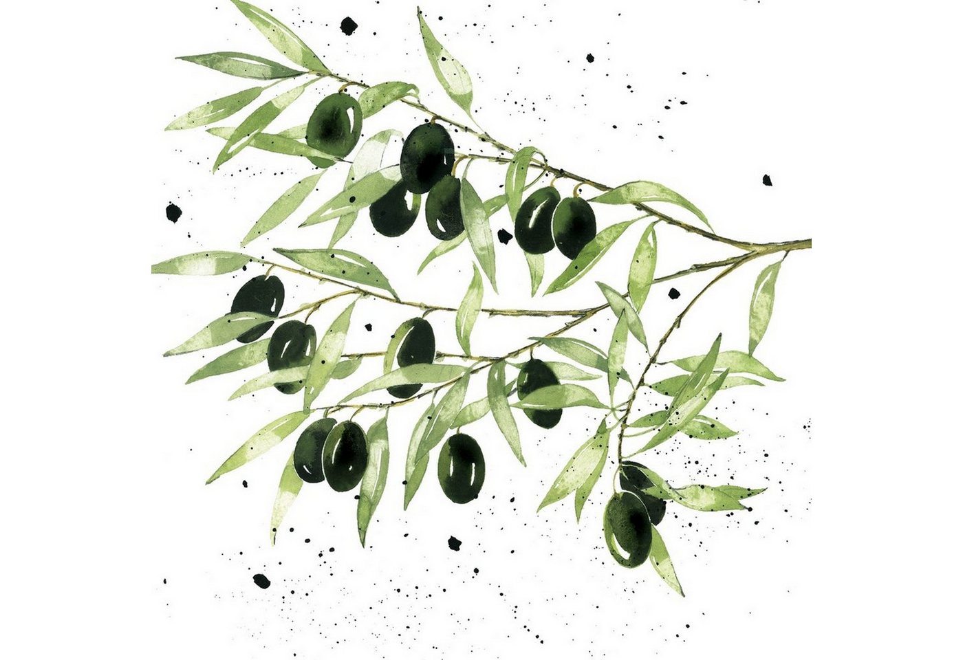 PPD Papierserviette 20 Servietten Olives 33x33cm, (20 St) von PPD