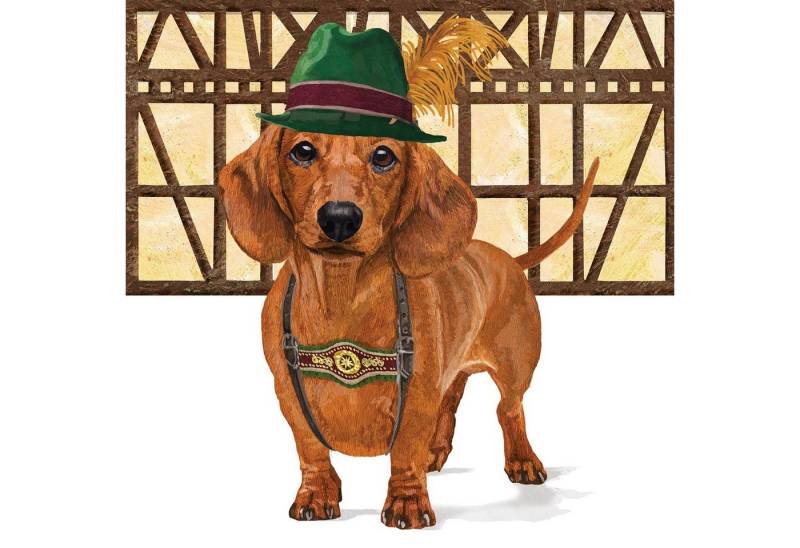 PPD Papierserviette 20 Servietten Schnitzel 33x33cm, (20 St) von PPD