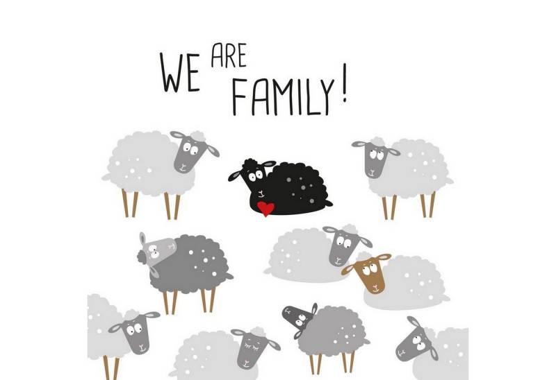 PPD Papierserviette 20 Servietten We are Family 33x33cm, (20 St) von PPD