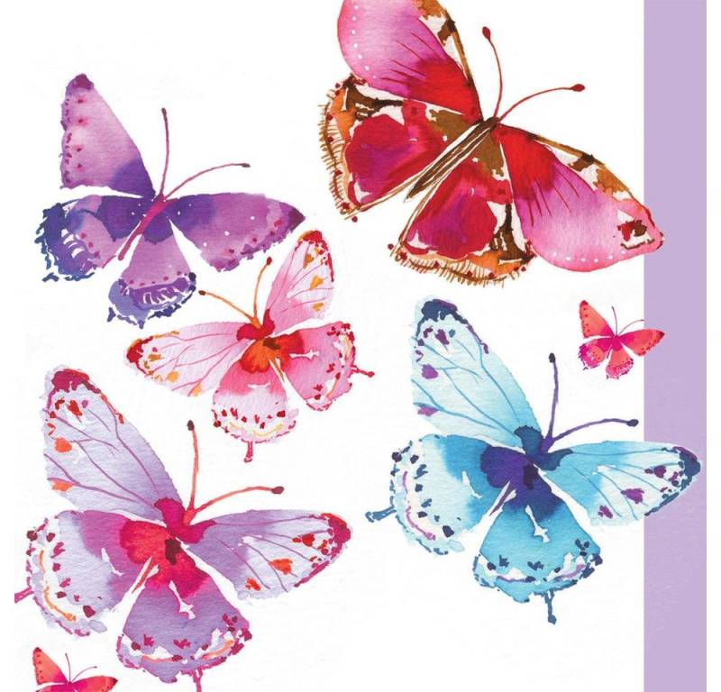 PPD Papierserviette Aquarell Butterflies 20 Stück 12.5 cm PPD Papierserviette Aquarell Butterflies 20 Stück 12.5 cm von PPD