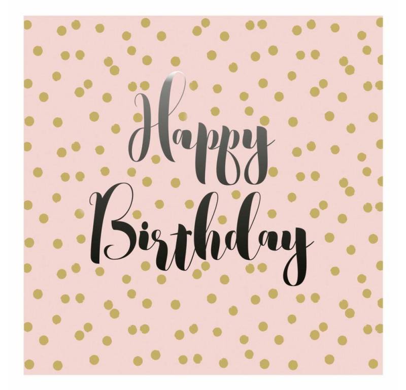 PPD Papierserviette Birthday Confetti Rosé 20 Stück 33 cm von PPD