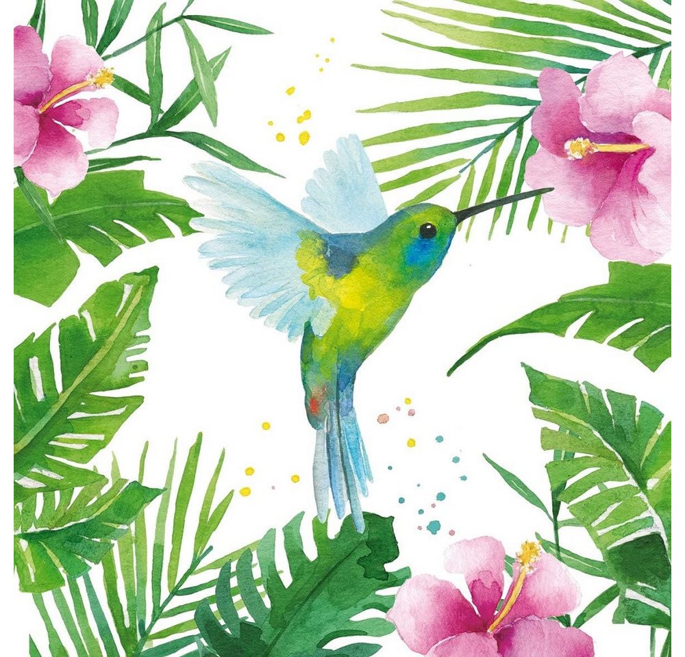 PPD Papierserviette Vogel Kolibri im tropischen Wald / Tiere / Tischdeko, (40 St), Ideal als Geschenk von PPD