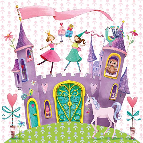 PPD Princess Castle Servietten, 20 Stück, Tischservietten, Tissue, Bunt, 33 x 33 cm, 1331520 von Paperproducts Design