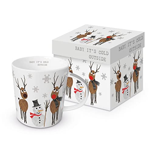 PPD Tasse Becher Porzellan Rentiere Elch Henkelbecher Geschenk von Paperproducts Design