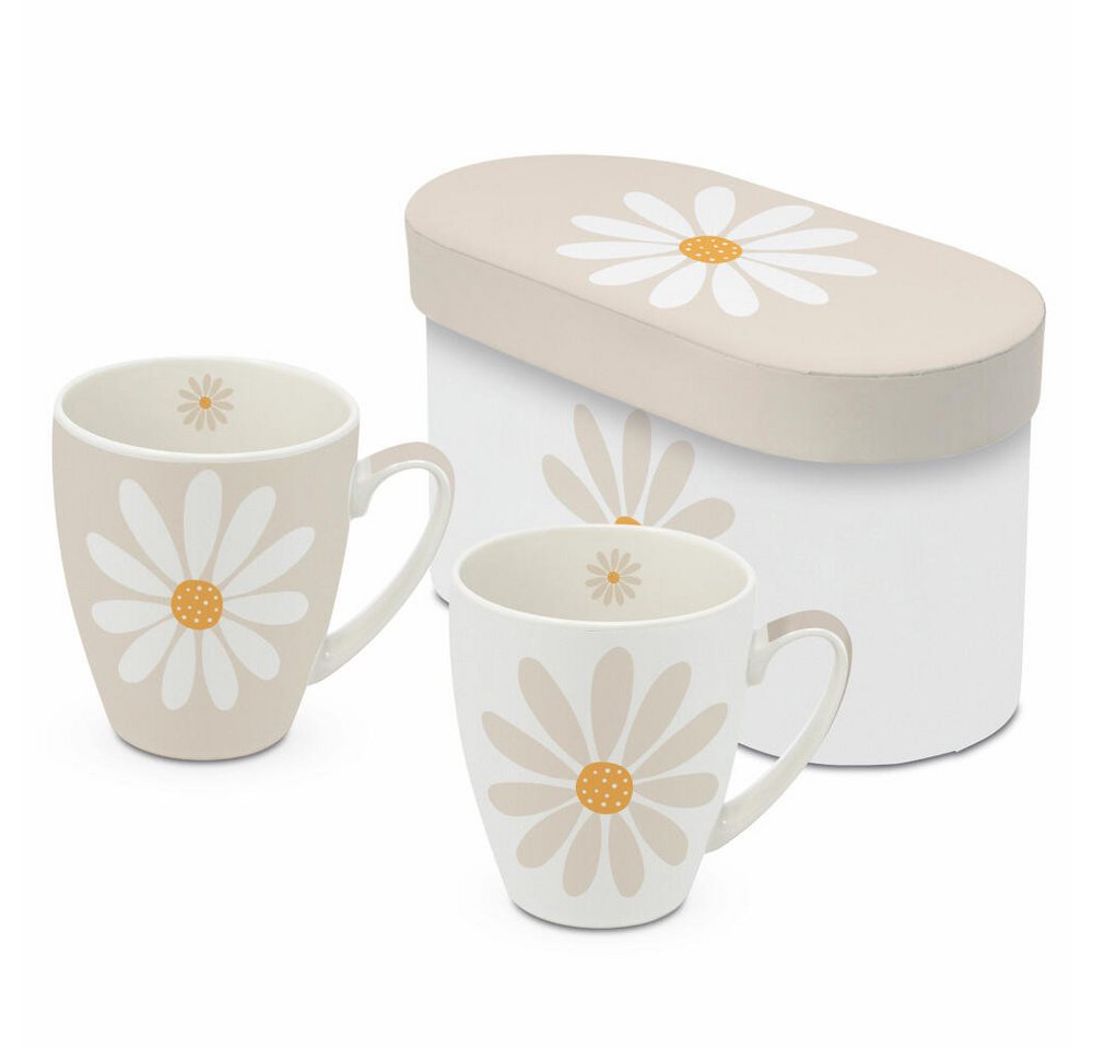 PPD Tasse Happy Flower 2 Mug Set, 350 ml, New Bone China von PPD