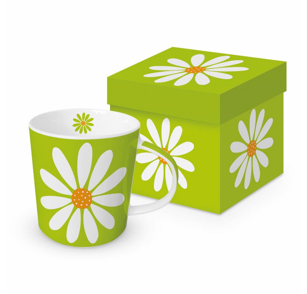 PPD Tasse Happy Flower green Trend Mug GB, 400 ml, New Bone China von PPD