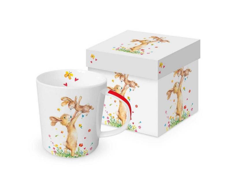 PPD Tasse Hey Easter Hasen Trendmug Porzellanbecher mit Geschenkkarton von PPD
