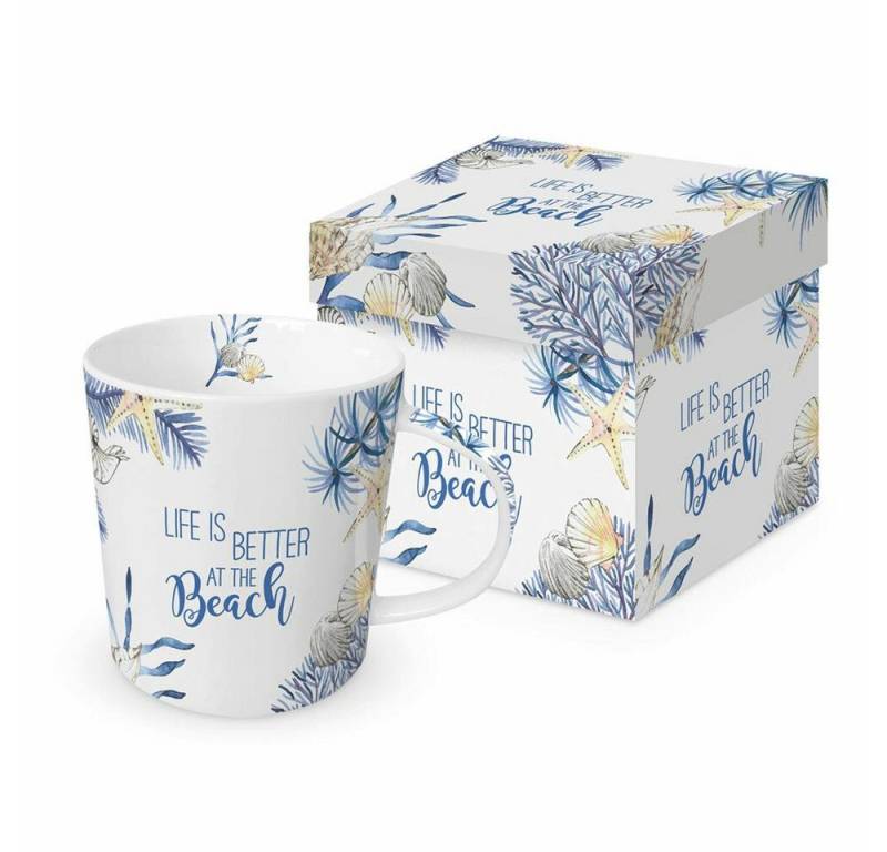 PPD Tasse Ocean Life is better Trend Mug 350 ml, Bone China von PPD