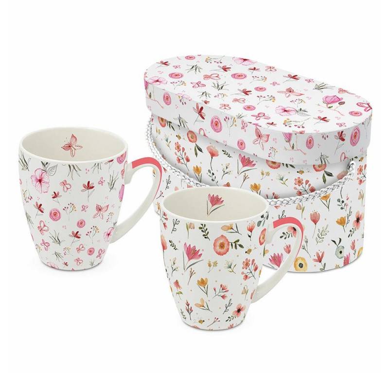 PPD Tasse Oh Happy Day 2er Set 350 ml, New Bone China von PPD