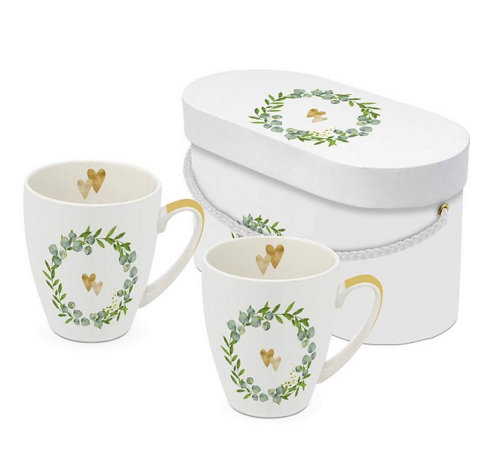 PPD Tasse Two Hearts Mug Set 2er Set 350 ml, New Bone China von PPD