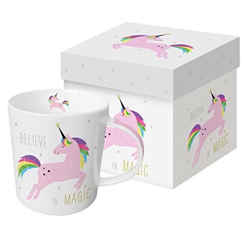 PPD White Unicorn Pink Trend kubek do kawy, filiżanka do kawy, kubek do kawy, New Bone China, biały/różowy, 350 ml, 603260 von Paperproducts Design