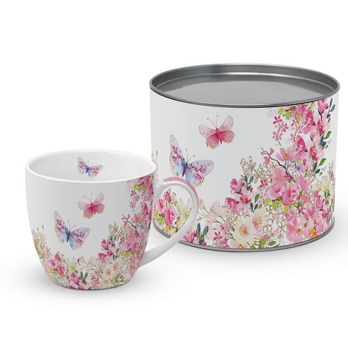 PPD Tasse Blumen Geburtstag voller Blumen aus Porzellan im passenden Geschenkkarton. Motivtasse für den gedeckten Tisch und als Geschenk 0,45L x H10.7cm von PPD