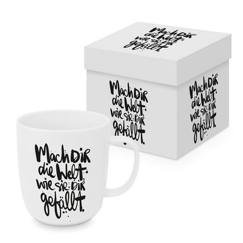 PPD Tasse Spruch wie sie Dir gefällt aus Porzellan im passenden Geschenkkarton. Motivtasse für den gedeckten Tisch und als Geschenk 0,4L x H9cm von PPD