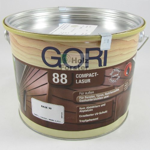 Gori 88 Compact Holz Lasur Sonderfarbton 2075 Antikweiß, 2,25Liter von Gori