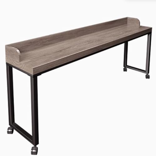 Beistelltisch auf Rädern für Doppelbett, Überbetttisch mit Rollen, Mobiler Schreibtisch, Betttisch Laptop Pflegetisch, Computertisch auf Rollen fürs Bett (Size:170×40×80cm) von PPGE Home