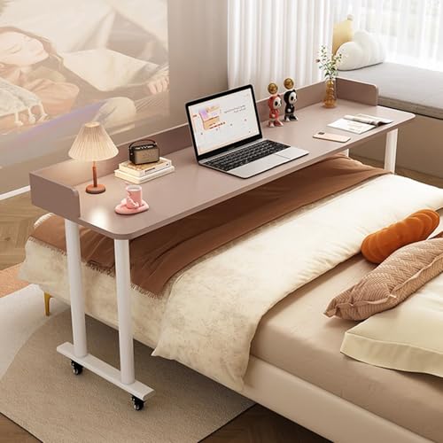 Computertisch, Schreibtisch mit Rollen, Beistelltisch auf Rädern für Doppelbe, Steharbeitsplatz, Essenstablett, Schreibtisch, Rolltisch, für das Schlafzimmer zu(Size:150x40x80cm,Color:Coffee + white) Computertisch, Schreibtisch mit Rollen, Beistelltisch auf Rädern für Doppelbe, Steharbeitsplatz, Essenstablett, Schreibtisch, Rolltisch, für das Schlafzimmer zu(Size:150x40x80cm,Color:Coffee + white) von PPGE Home