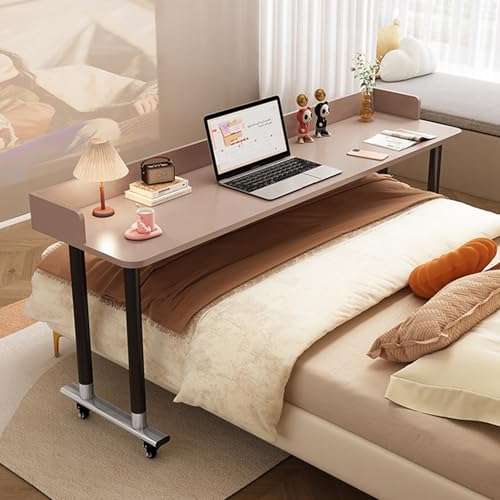 Computertisch, Schreibtisch mit Rollen, Beistelltisch auf Rädern für Doppelbe, Steharbeitsplatz, Essenstablett, Schreibtisch, Rolltisch, für das Schlafzimmer zu(Size:230x40x80cm,Color:Coffee + black) Computertisch, Schreibtisch mit Rollen, Beistelltisch auf Rädern für Doppelbe, Steharbeitsplatz, Essenstablett, Schreibtisch, Rolltisch, für das Schlafzimmer zu(Size:230x40x80cm,Color:Coffee + black) von PPGE Home