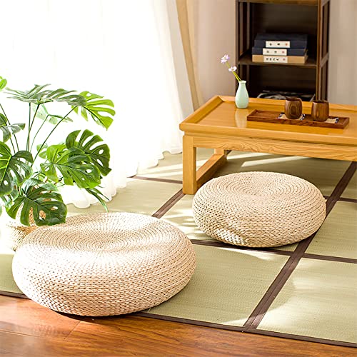 Japanischer Couchtisch, Stroh, elliptisch, kleiner Beistelltisch, einfacher Esstisch, Rattan-Boden, fauler Tisch, Plattform, niedriger Tisch für Schlafzimmerfenster, 80 x 50 x 35 cm von PPGE Home