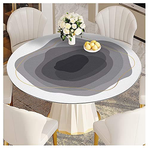 Leder Tischdecke mit Muster, Tischwäsche Modern Rund, Kunstleder Tischdecke, Abwischbar Groß Platzset, Rutschfest Platzdeckchen, Lederoptik Tischsets, Rund Tischauflage, Tischsc(Size:60 cm,Color:B) von PPGE Home