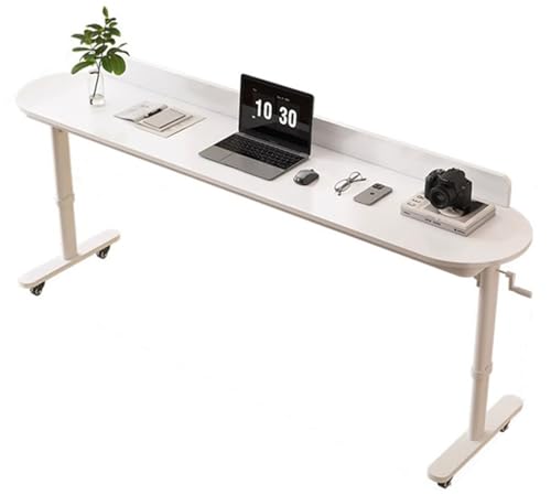Mobiler Nachttisch mit Rollen, Beistelltisch auf Rädern für Doppelbett, Computertisch, Steharbeitsplatz, Schreibtisch mit Rollen, für das Schlafzimmer zu Hause(Size:140CM) von PPGE Home