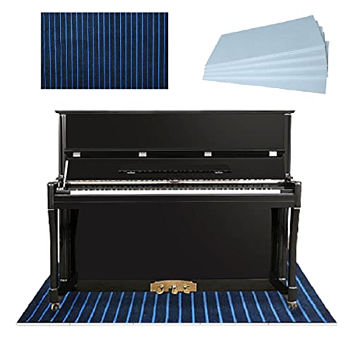 PPGE Home Klavier Schalldämmung Teppich, Akustik Teppich mit Schalldämmung Boden, Doppelte Schalldämmung, Piano rutschfest Matten, Antivibrationsmatte, Bodenschutzmatte 150x60CM von PPGE Home