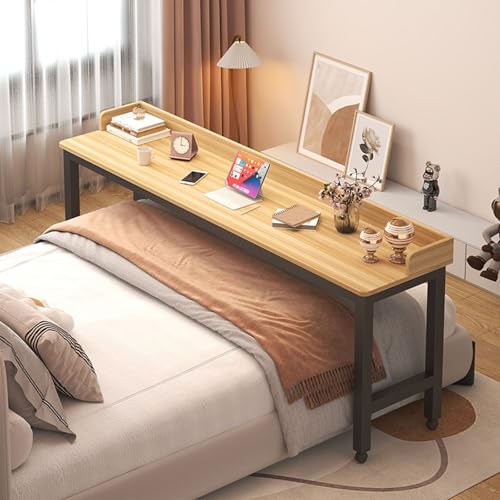 Schreibtisch mit Rollen, Essenstablett, Schreibtisch, Rolltisch, Betttisch Laptop Pflegetisch Mobiler Schreibtisch Computertisch auf Rollen fürs Bett(Size:200×40×80CM,Color:Maple color + black frame) Schreibtisch mit Rollen, Essenstablett, Schreibtisch, Rolltisch, Betttisch Laptop Pflegetisch Mobiler Schreibtisch Computertisch auf Rollen fürs Bett(Size:200×40×80CM,Color:Maple color + black frame) von PPGE Home