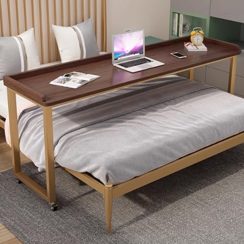 Überbetttisch mit Rollen, Mobilitätstisch über dem Bett, Computertisch, Steharbeitsplatz, BüRotisch, Tisch auf Rollen für Zuhause und Schlafzimmer(Size:220X40X80CM,Color:b) von PPGE Home