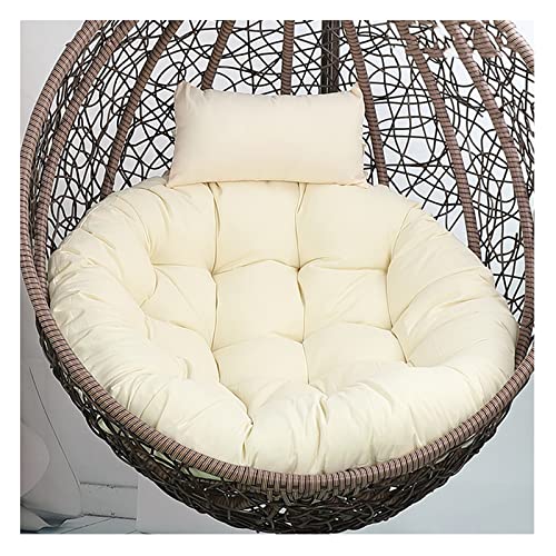 PPGE Sitzkissen für Hängesessel, Hängestuhl Kissen Rund, Hängendes Ei Stuhlkissen Dicker, Schaukel Hängekorb, , Auflage Outdoor/Indoor Hängekör(Size:125 cm, Color:Beige) von PPGE