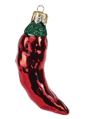 PPH 'IMP' Christbaumschmuck Figuren Essen Christbaumschmuck (Chili Pfeffer 6.5cm) Figuren Essen Christbaumkugeln Weihnachtskugeln Weihnachts-Baumschmuck Baumkugeln Deko Luxus von PPH 'IMP'