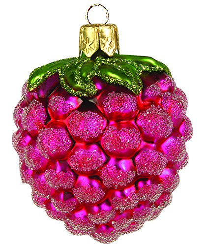PPH 'IMP' Christbaumschmuck Figuren Essen Christbaumschmuck (Himbeere 4cm) Figuren Essen Christbaumkugeln Weihnachtskugeln Weihnachts-Baumschmuck Baumkugeln Deko Luxus von PPH 'IMP'