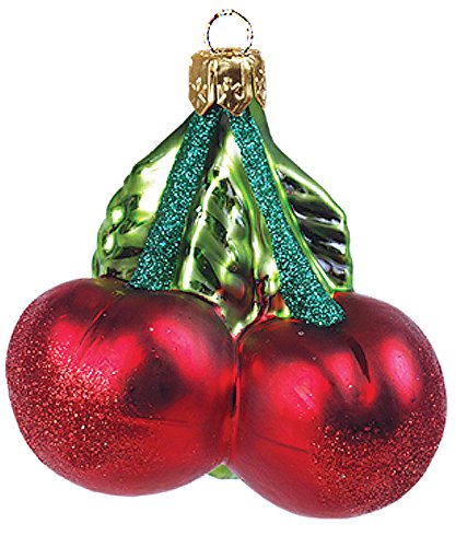 PPH 'IMP' Christbaumschmuck Figuren Essen Christbaumschmuck (Süße Kirsche 6cm) Figuren Essen Christbaumkugeln Weihnachtskugeln Weihnachts-Baumschmuck Baumkugeln Deko von PPH 'IMP'