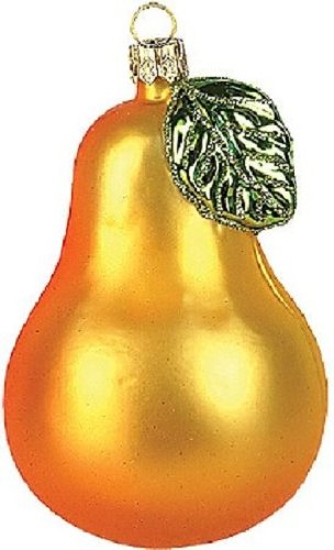 Pinnacle Peak Trading Company Pear Fruit Polish Glass Christmas Ornament Made in Poland Decoration von Pinnacle Peak Trading Company
