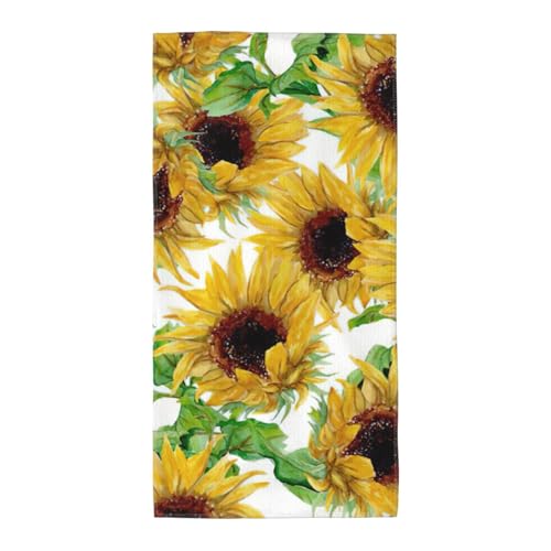 Badetuch, Motiv: gelbe Sonnenblumen, weich, saugfähig, vielseitig einsetzbar, für Strand, Reisen, Yoga, Komfort-Zubehör Badetuch, Motiv: gelbe Sonnenblumen, weich, saugfähig, vielseitig einsetzbar, für Strand, Reisen, Yoga, Komfort-Zubehör von PPHGUT