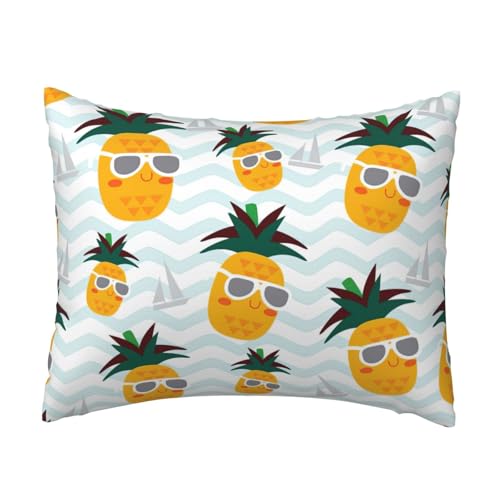 Bequemer Kissenbezug mit süßem Ananas-Druck, für Schlafzimmer, Couch, Auto, Heimdekoration, vielseitig einsetzbar, einfacher Reißverschluss Bequemer Kissenbezug mit süßem Ananas-Druck, für Schlafzimmer, Couch, Auto, Heimdekoration, vielseitig einsetzbar, einfacher Reißverschluss von PPHGUT