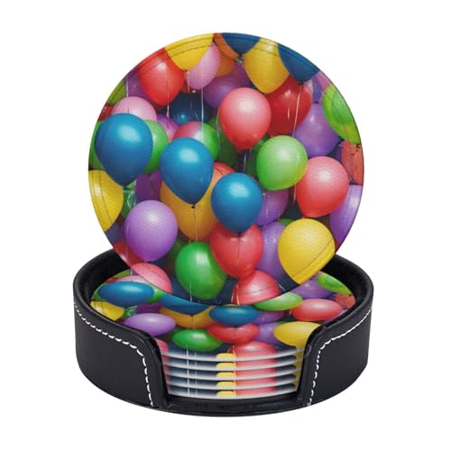 Bunte Luftballons, blauer Himmel, leicht, tragbar, Untersetzer, Couchtisch, Esszimmer, Büro, Restaurant, Dekoration, 6 Stück Bunte Luftballons, blauer Himmel, leicht, tragbar, Untersetzer, Couchtisch, Esszimmer, Büro, Restaurant, Dekoration, 6 Stück von PPHGUT